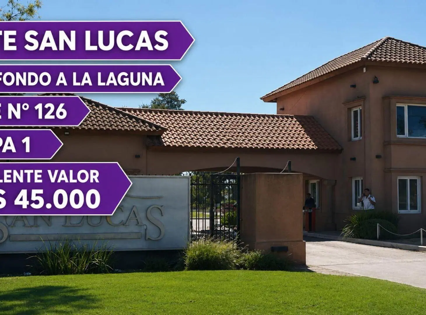 LOTE EN VENTA A LA LAGUNA BARRIO SAN LUCAS CANNING 5