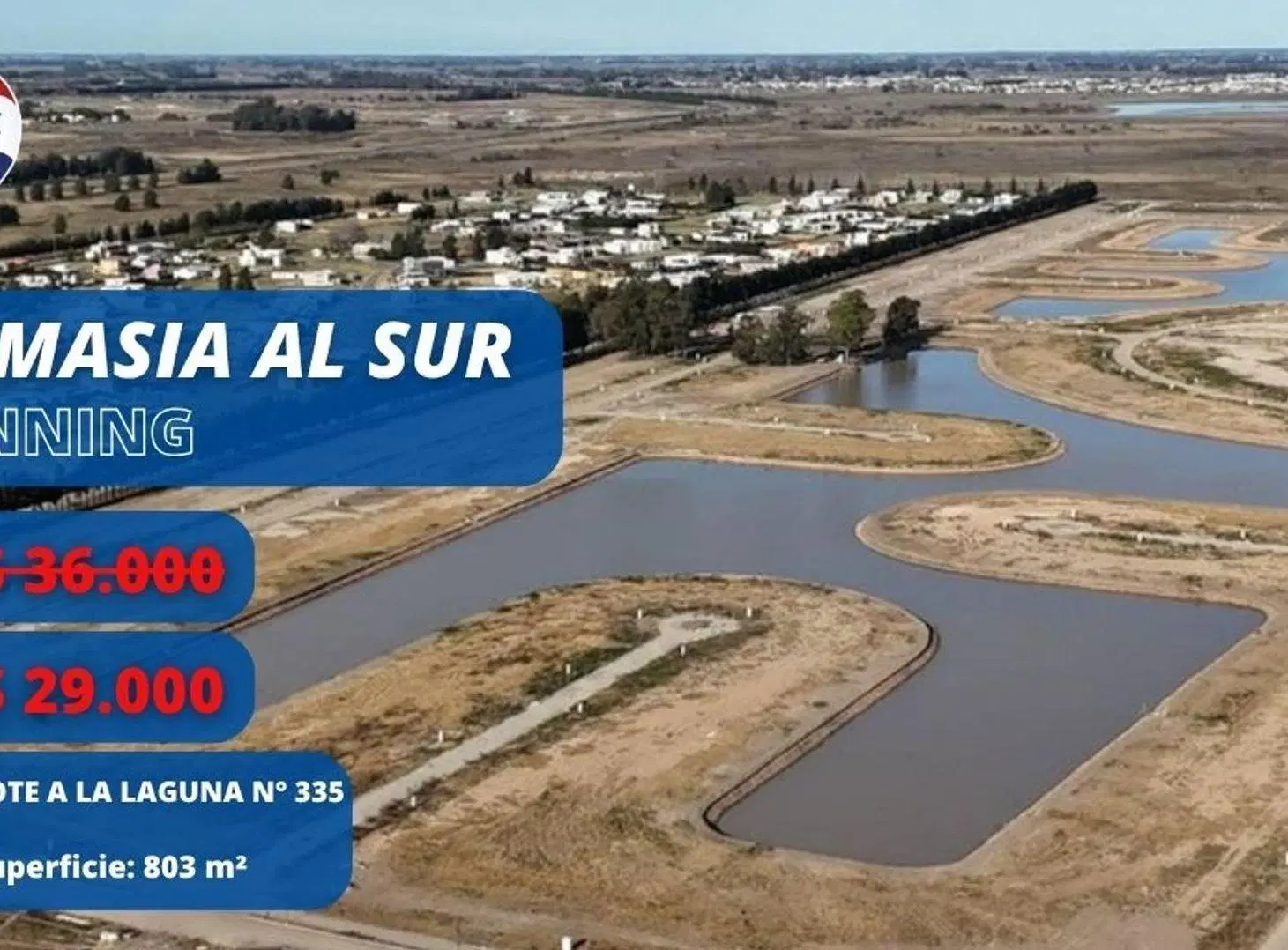 LOTE EN VENTA A LA LAGUNA EN DAMASIA AL SUR 4