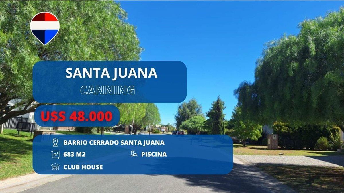 LOTE EN VENTA BARRIO SANTA JUANA CANNING