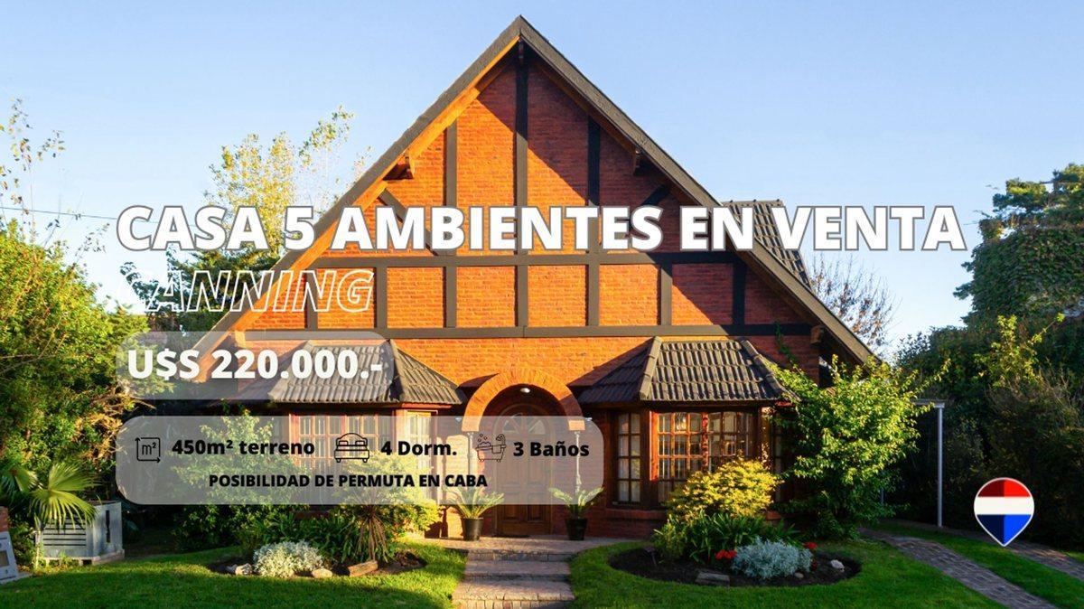 CASA 5 AMBIENTES EN VENTA EN CANNING APTO CREDITO