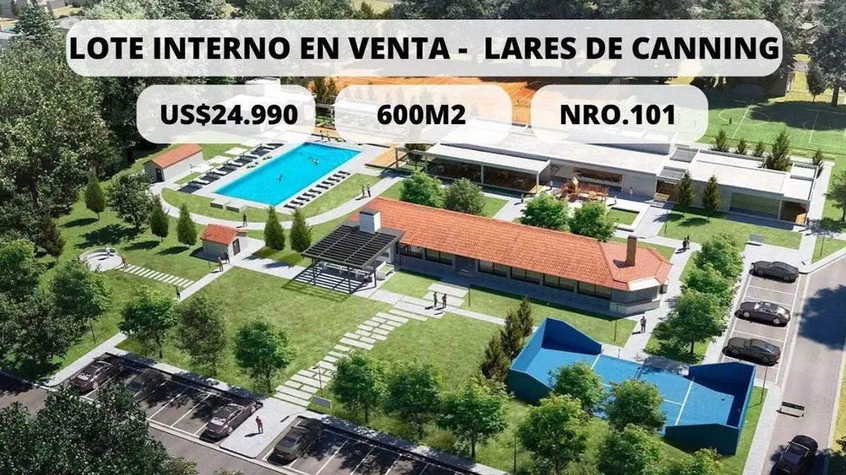 LOTE INTERNO EN VENTA BARRIO LARES DE CANNING 600M 2