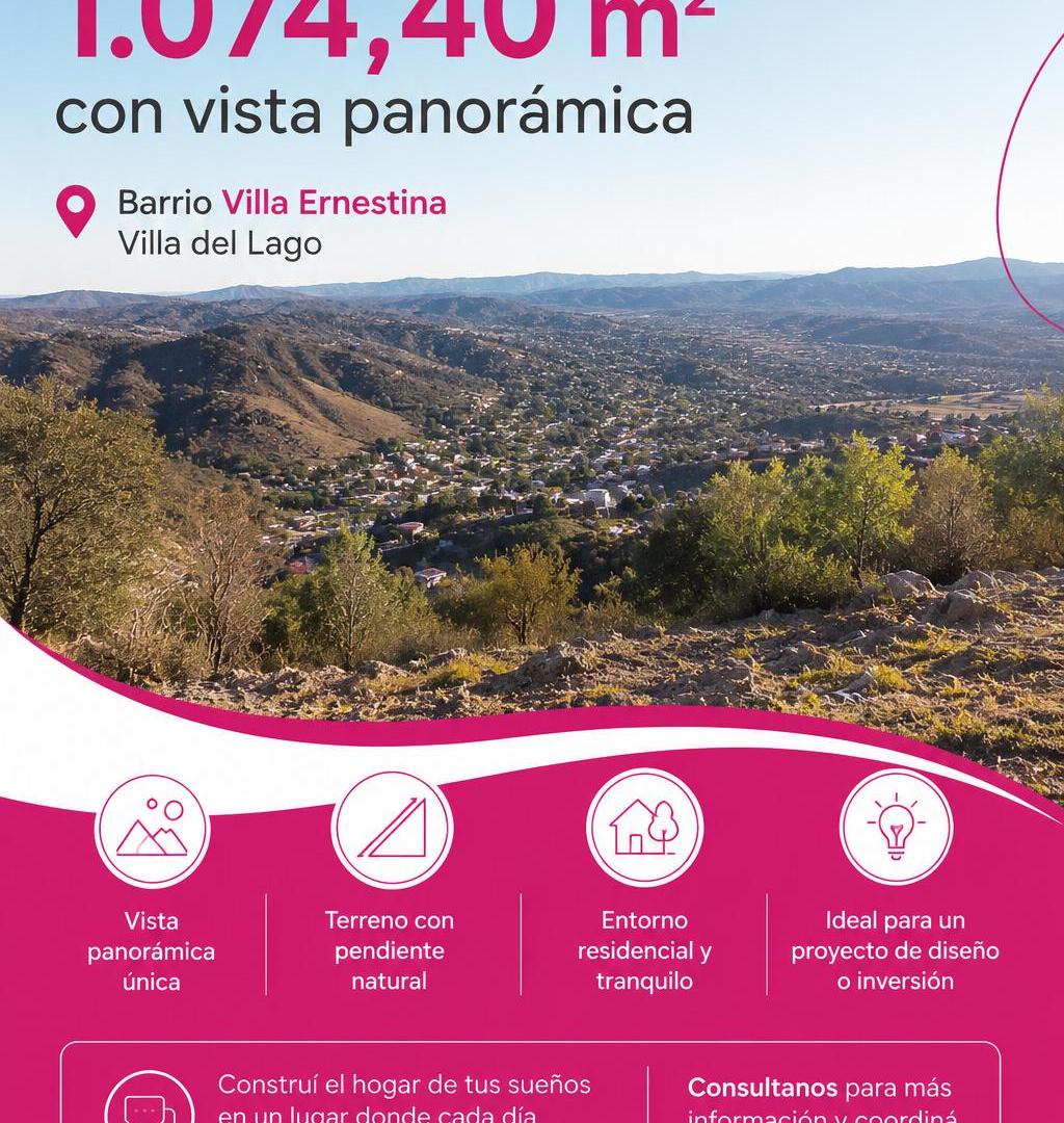 Foto de Venta TERRENO CON VISTA PANORÁMOICA Bª- Vª DEL LAGO EN VENTA – Vª CARLOS PAZ, imagen 3