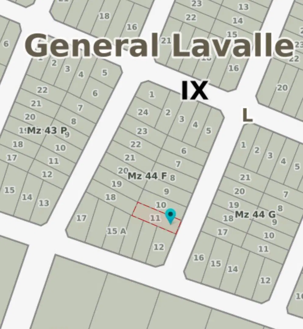 Terreno de 323 M2 - Paraje Pavon (Lado norte - garita 5) a una cuadra de Av. Galo 6