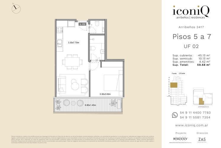 Foto de VENTA DEPARTAMENTO EN POZO NUÑEZ 2 AMBIENTES PILETA GYM SUM PARRILLA, imagen 4