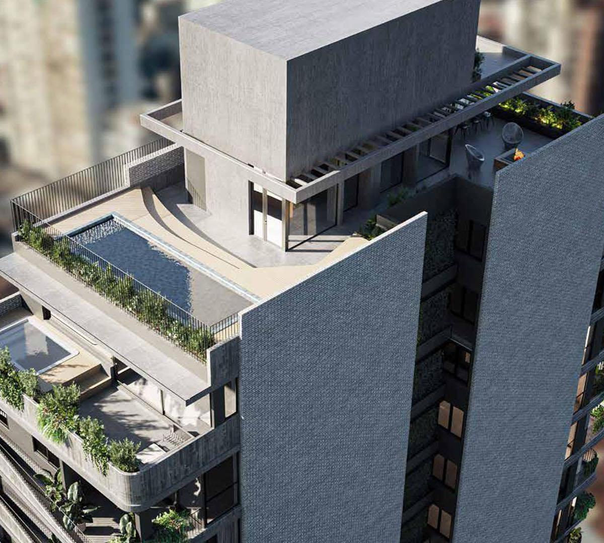Departamentos de 1, 2 y 3 dormitorios con amenities sobre Av. Pellegrini