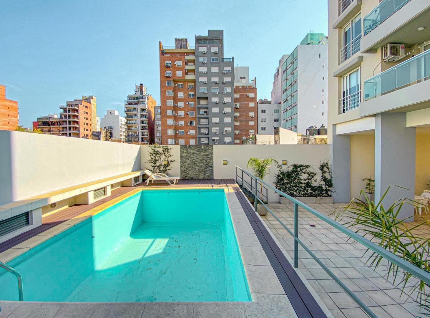 Departamento monoambiente amplio con terraza y amenities