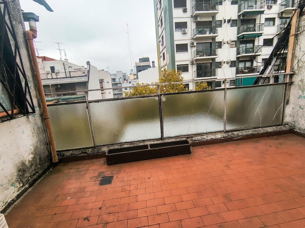 Departamento 2 amb  con balcón terraza en Palermo