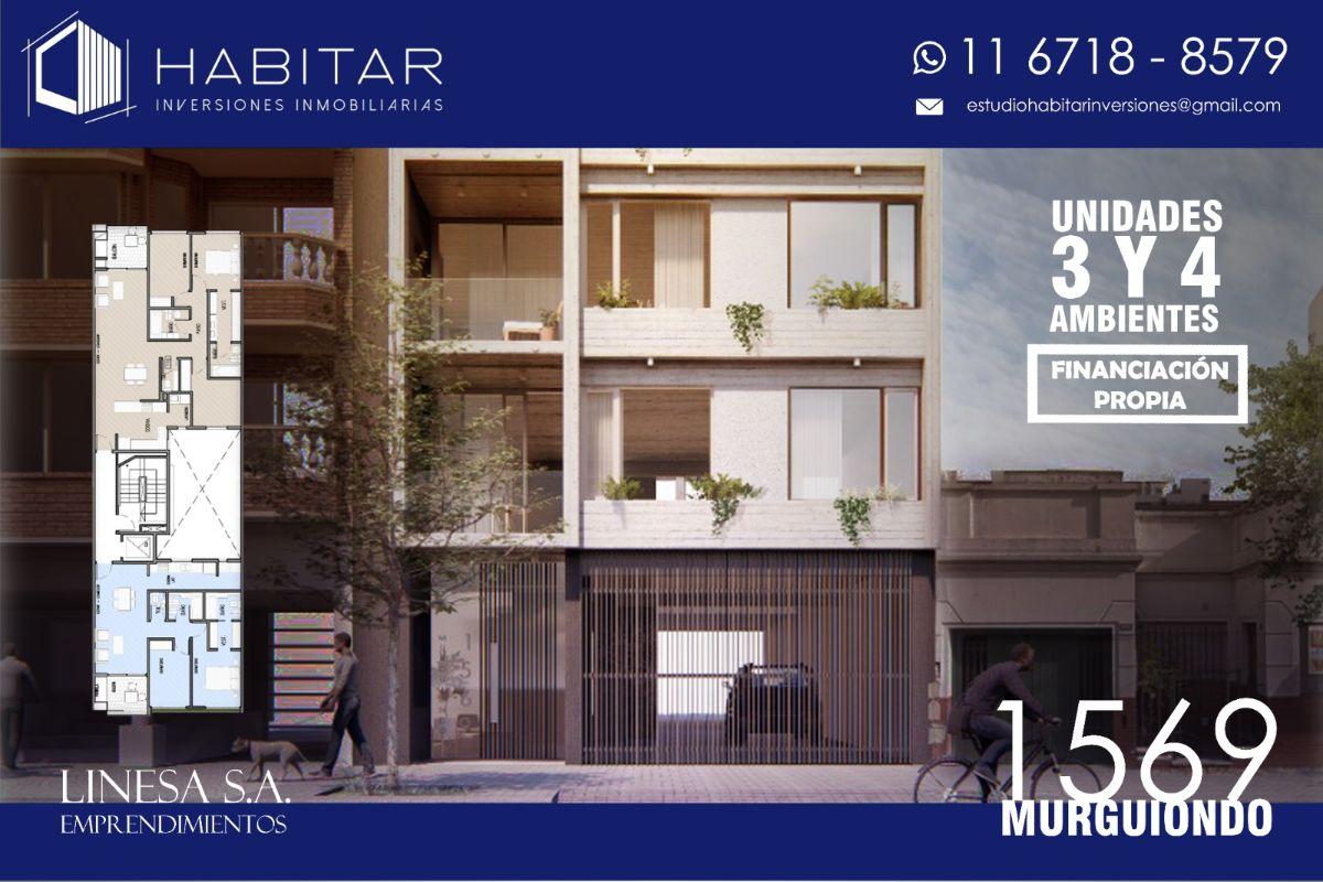 9no Piso al Frente ,3 Ambientes con Terraza Propia