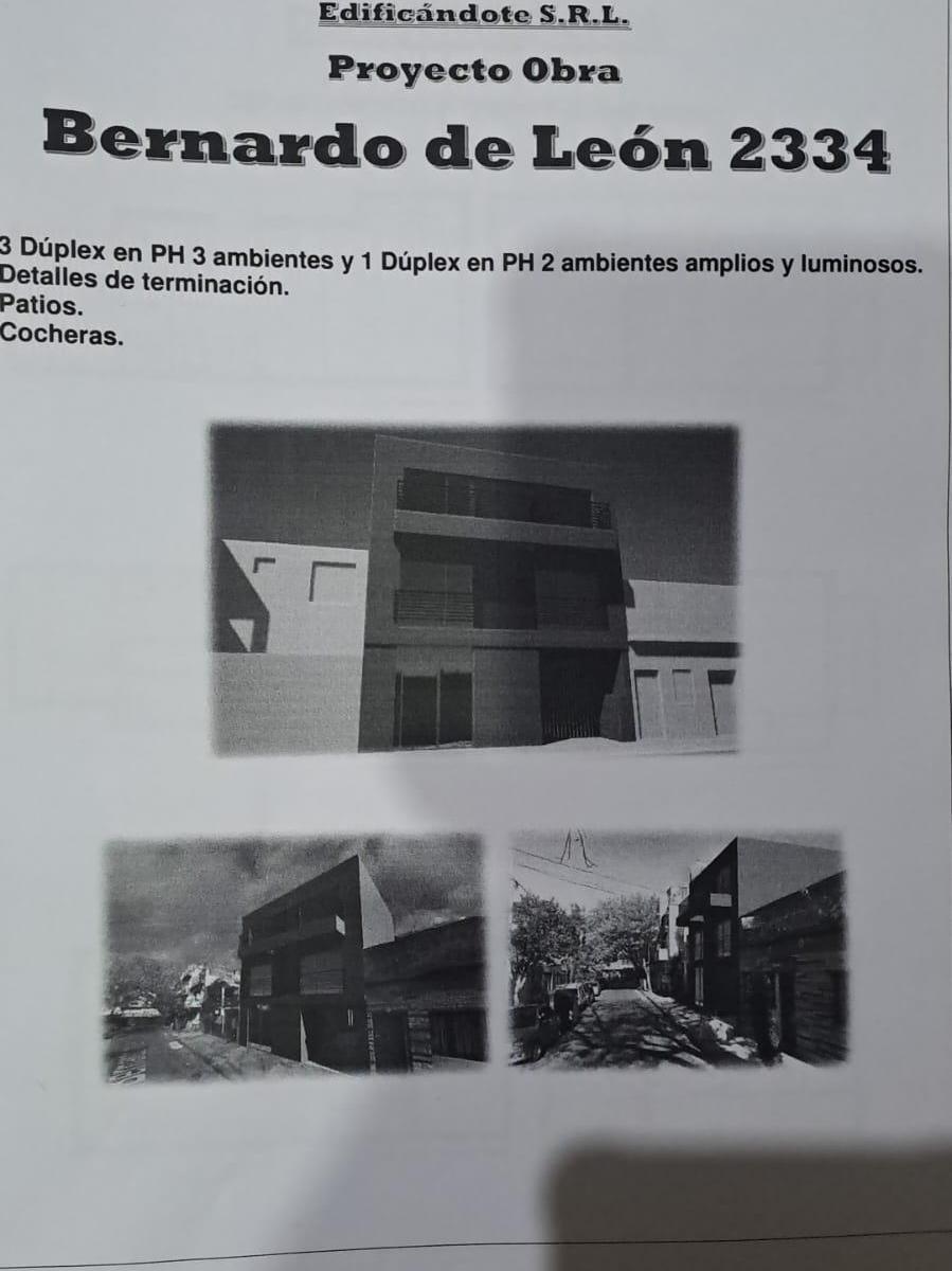 Terreno 8,66 x 23 - 500m2 construibles- 4 PH + Cocheras- Bernardo de Leon 2334