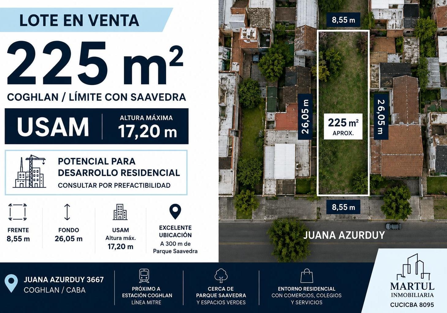 Foto de LOTE 225 M² | USAM | 17,20 M ALTURA | 1.050 M² VENDIBLES | SAAVEDRA, imagen 1