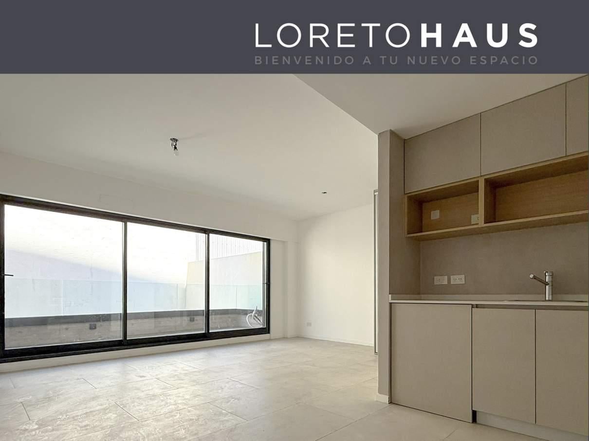 VENTA 2 ambientes a estrenar. Balcón Aterrazado con Parrilla.  Contrafrente.  Super Premium!   Coleg