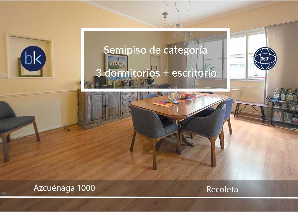 Edificio Racionalista 3 dormitorios  dependencias  opción de alquiler de cochera