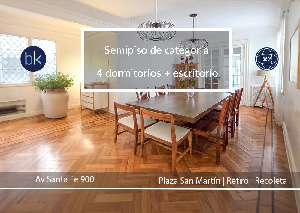 Foto de Venta Semipiso al frente de 4 dormitorios escritorio - Plaza San Martin, imagen 1