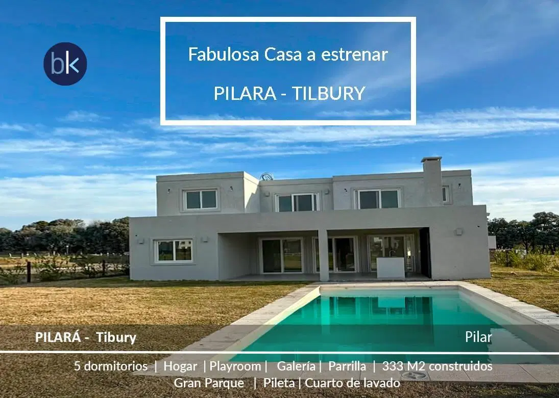 VENTA Fabulosa Casa a estrenar 5 ambientes Piscina Tilbury - Pilará Financiación disponible 4