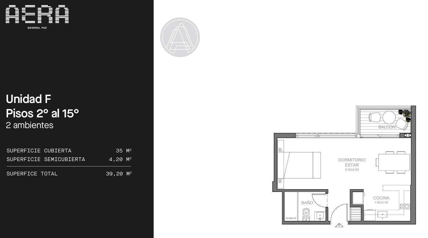 Foto de Departamento 2 ambientes en venta - Emprendimiento Aera General Paz, imagen 5