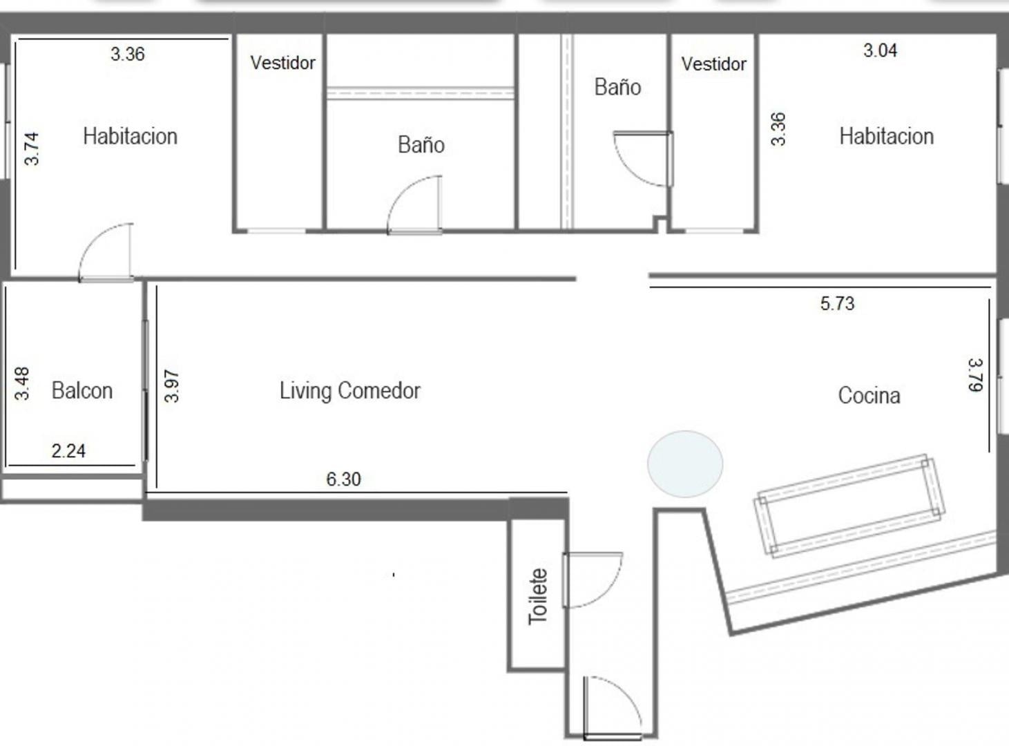 Dpto 3 amb en VENTA en PUERTO MADERO en FORUM