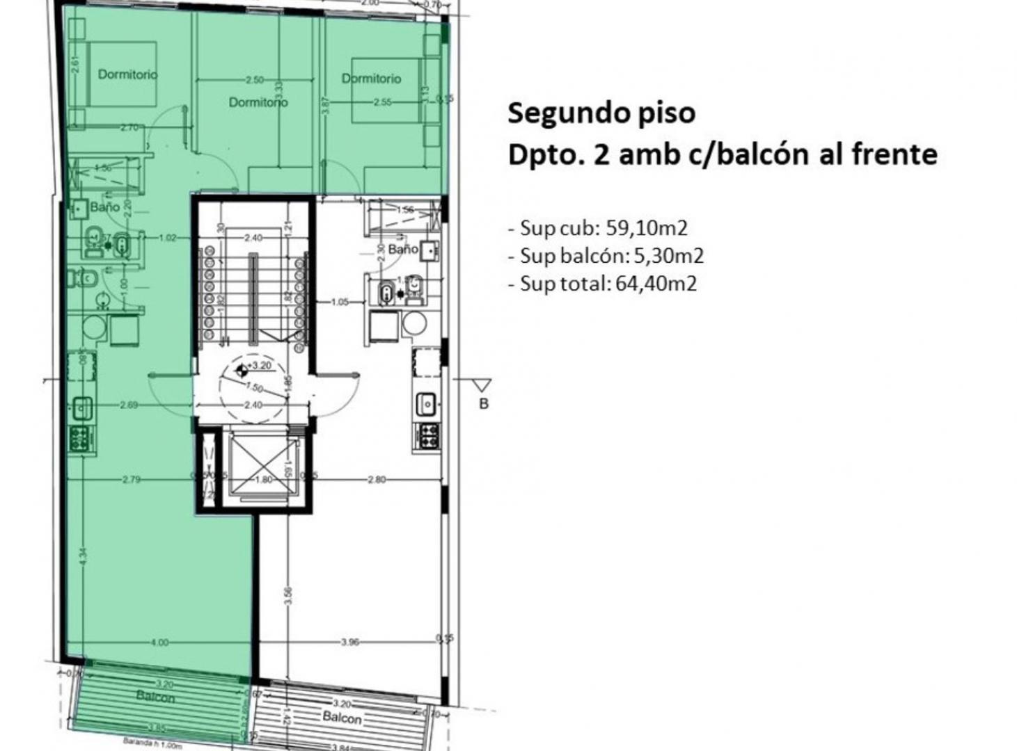 Foto de Dpto 3 amb en VENTA en PALERMO con BALCON y LUZ, imagen 1