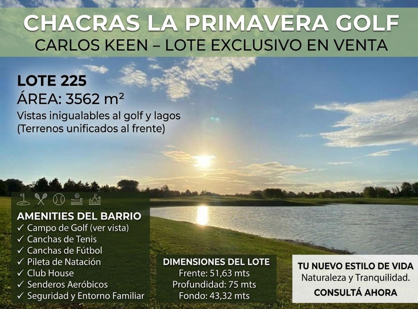 Lote en Venta, La Primavera Golf Club 3562m2