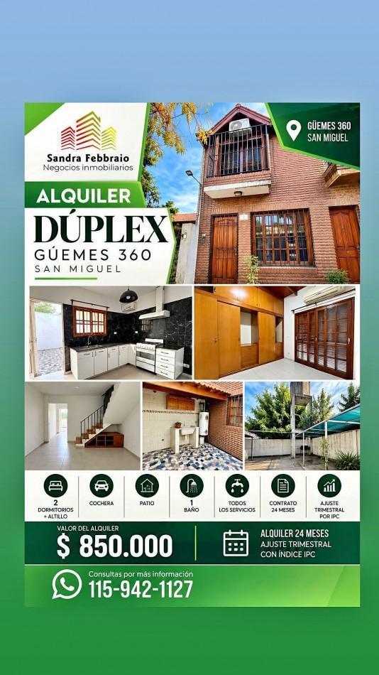 Foto de alquiler casa duplex san Miguel, imagen 2