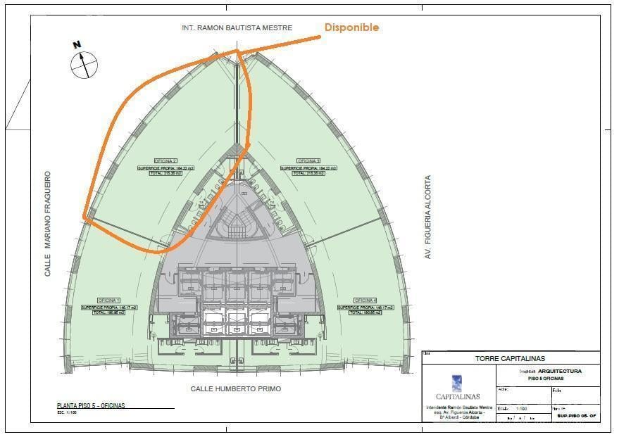 164,22 m2 en Piso 20 en Torre Capitalinas - Alquiler - Humberto Primo al 600, Zona Centro