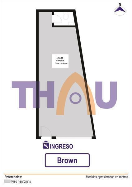 Foto de Local comercial de 30 m2, frente vidriado y reja de seguridad con baño., imagen 1