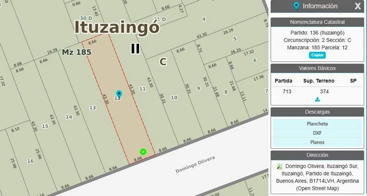 VENTA TERRENO LOTE ITUZAINGO 6