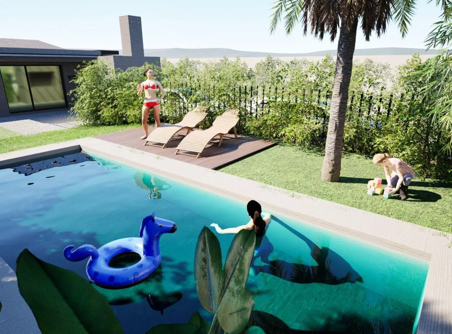 Casa reciclada, 3 dormitorios,  jardín y piscina 3