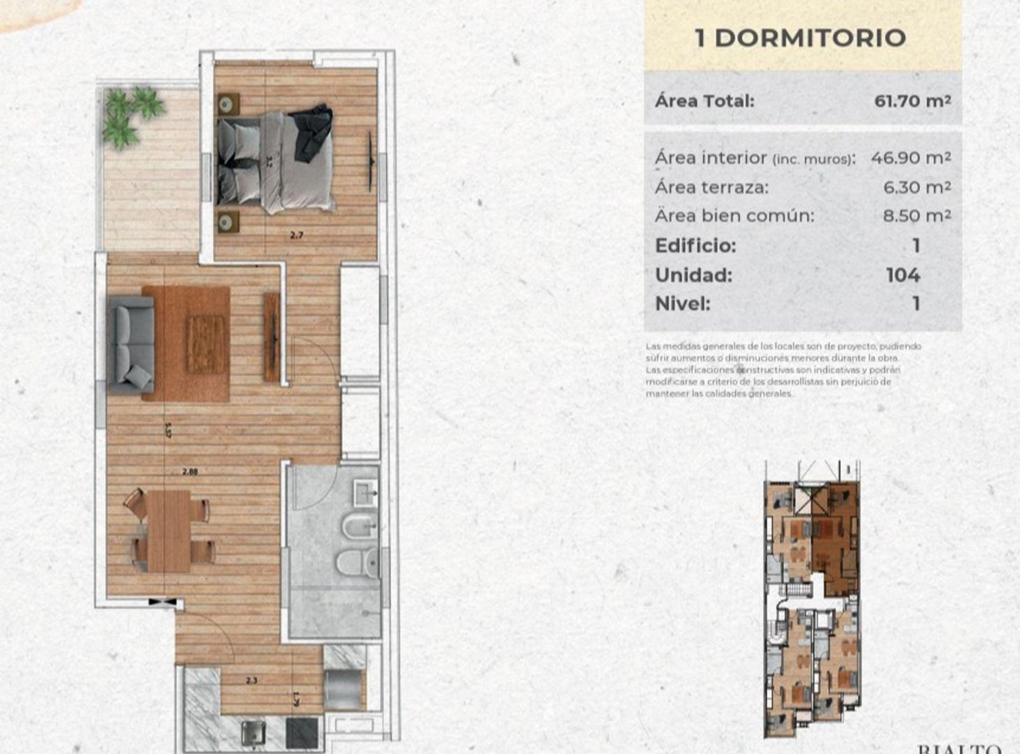 Foto de Venta 1 dormitorio en Cordon, imagen 5