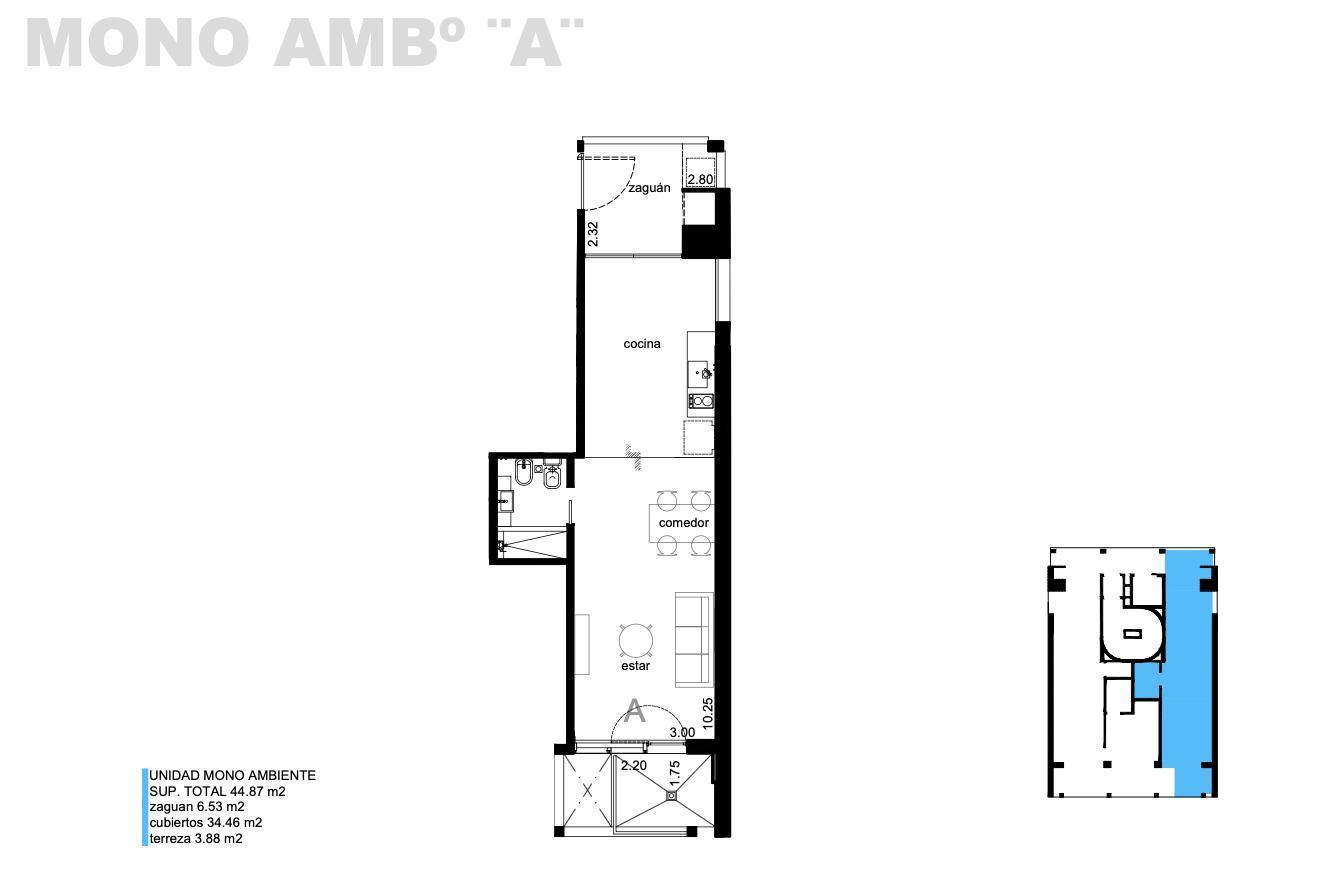 VENTA DEPARTAMENTO MONOAMBIENTE CON PATIO Y TERRAZA EN COGHLAN ENTREGA INMEDIATA