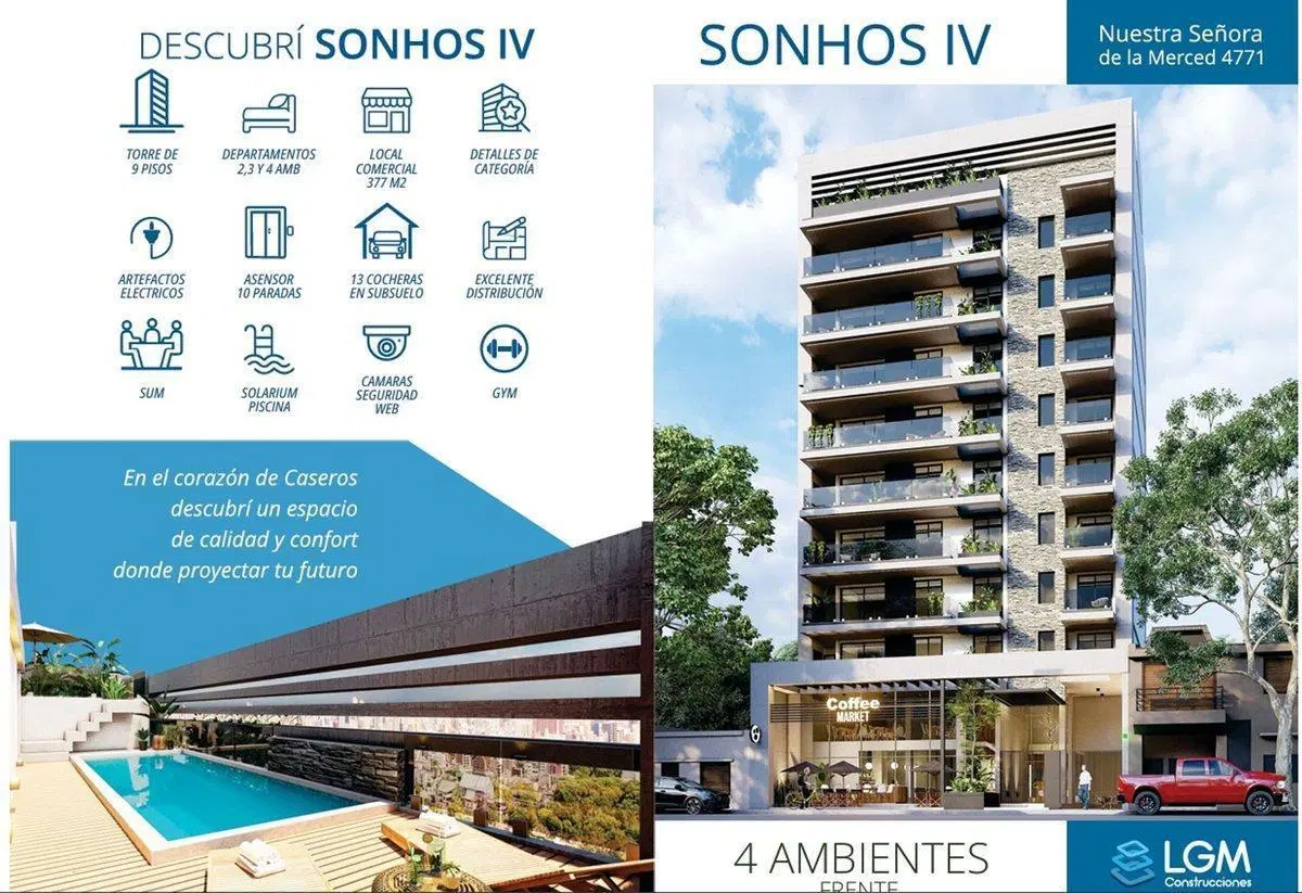 VENTA DEPTO EN CASEROS 4 AMB COCHERA POZO 2