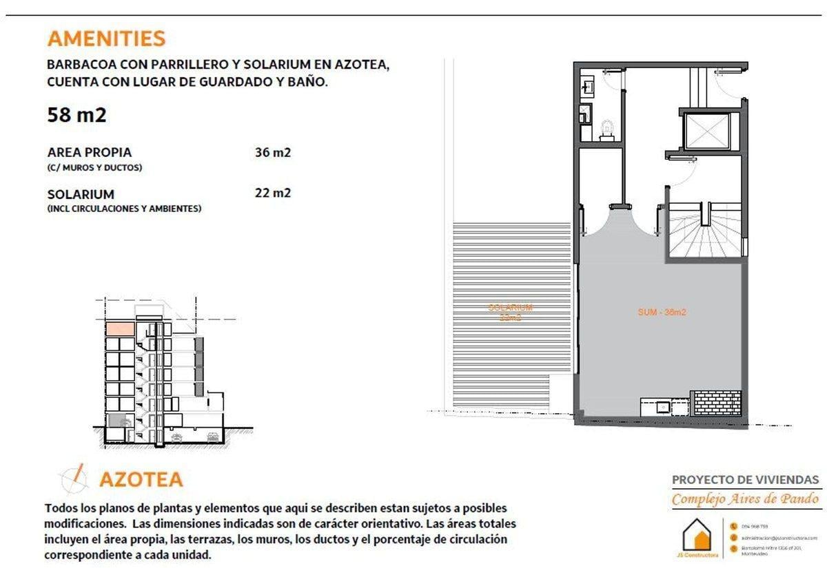 Venta promocional en pozo apto 2 dormitorios Pando