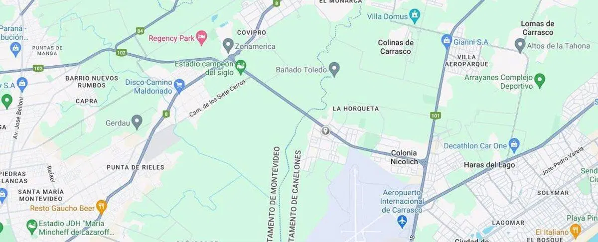 Venta terreno sobre Ruta 102 cerca de Zonamerica 1