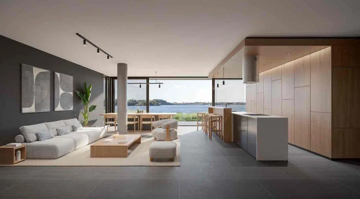 Apto 1 dorm con terraza, en pozo, Lago Calcagno 4