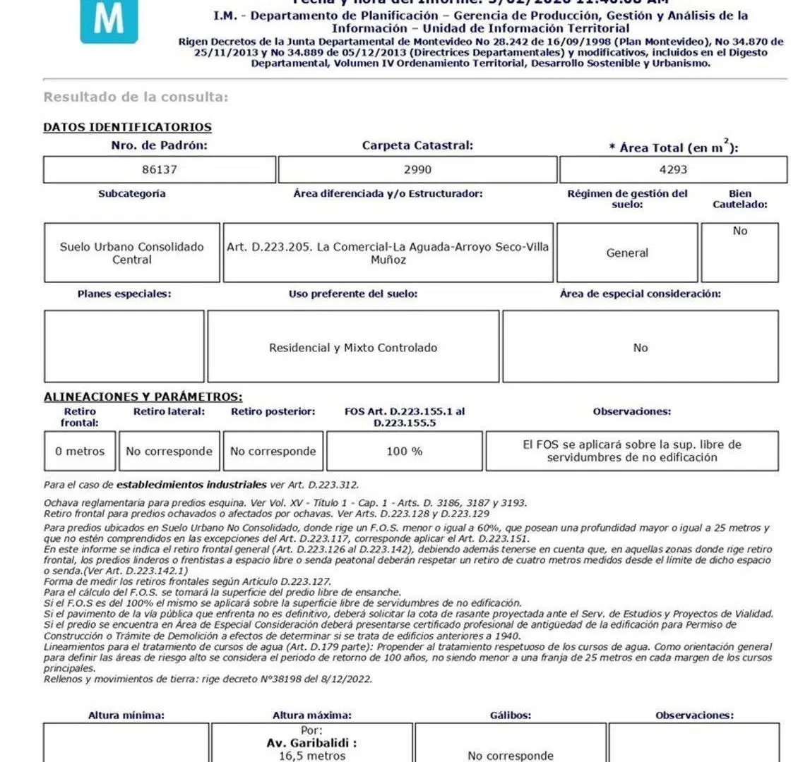 VENTA TERRENO PARA DESARROLLO EN LA COMERCIAL 3