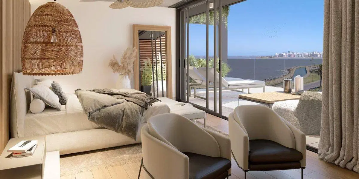 Venta apto 2 dorm, con terraza al mar en Pocitos 2