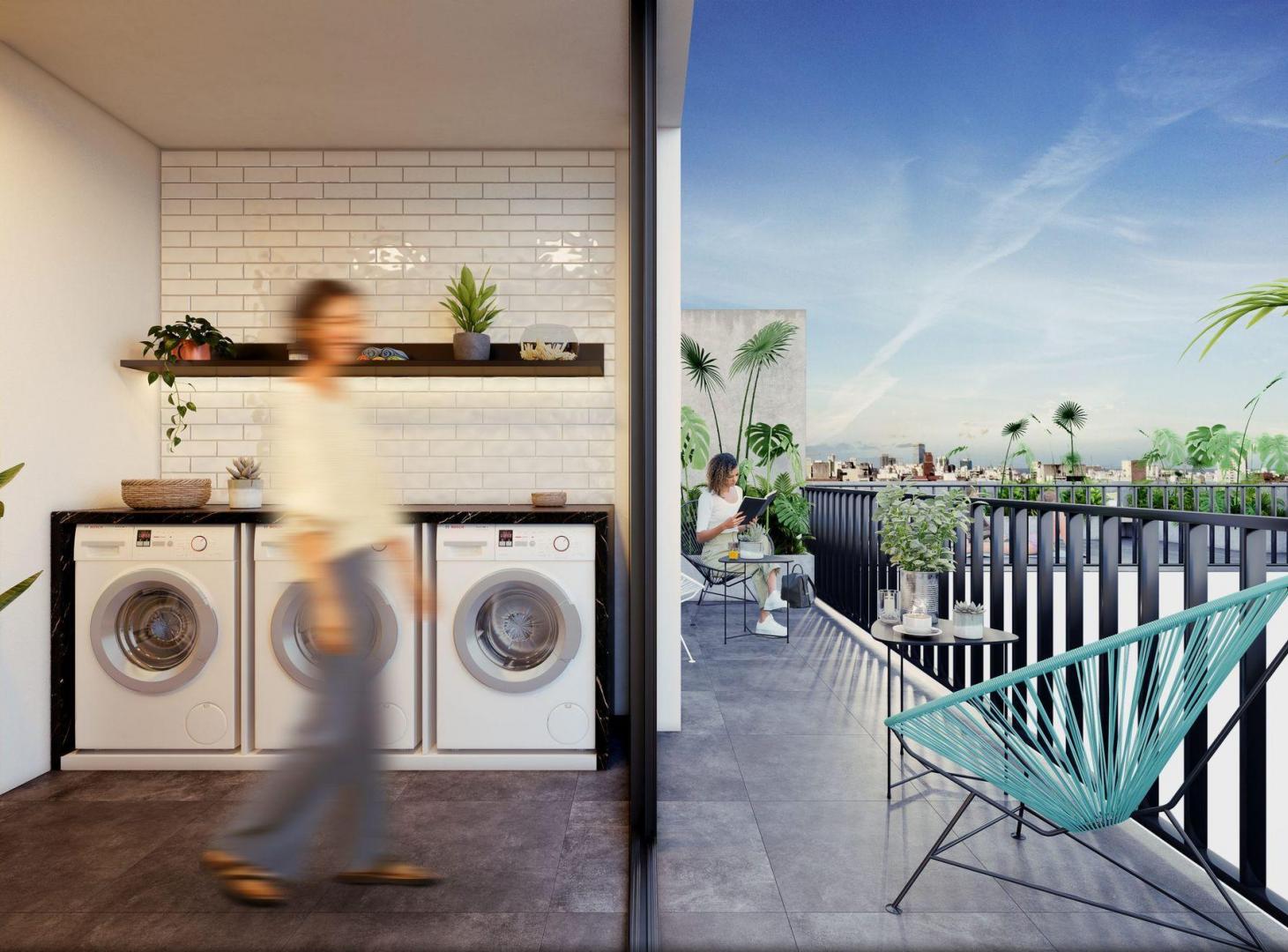 Foto de Venta monoambiente con patio Parque Rodo, imagen 2
