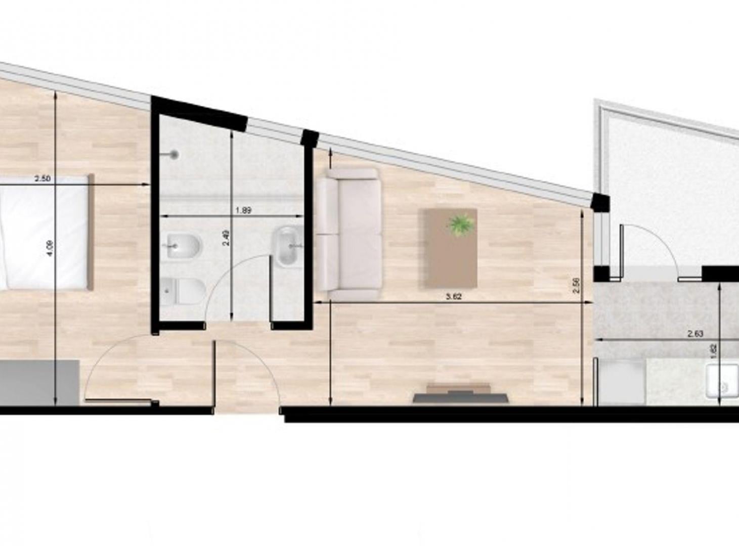 Foto de VENTA-Apto 1 dorm-terraza estrena 2026-TRES CRUCES, imagen 2
