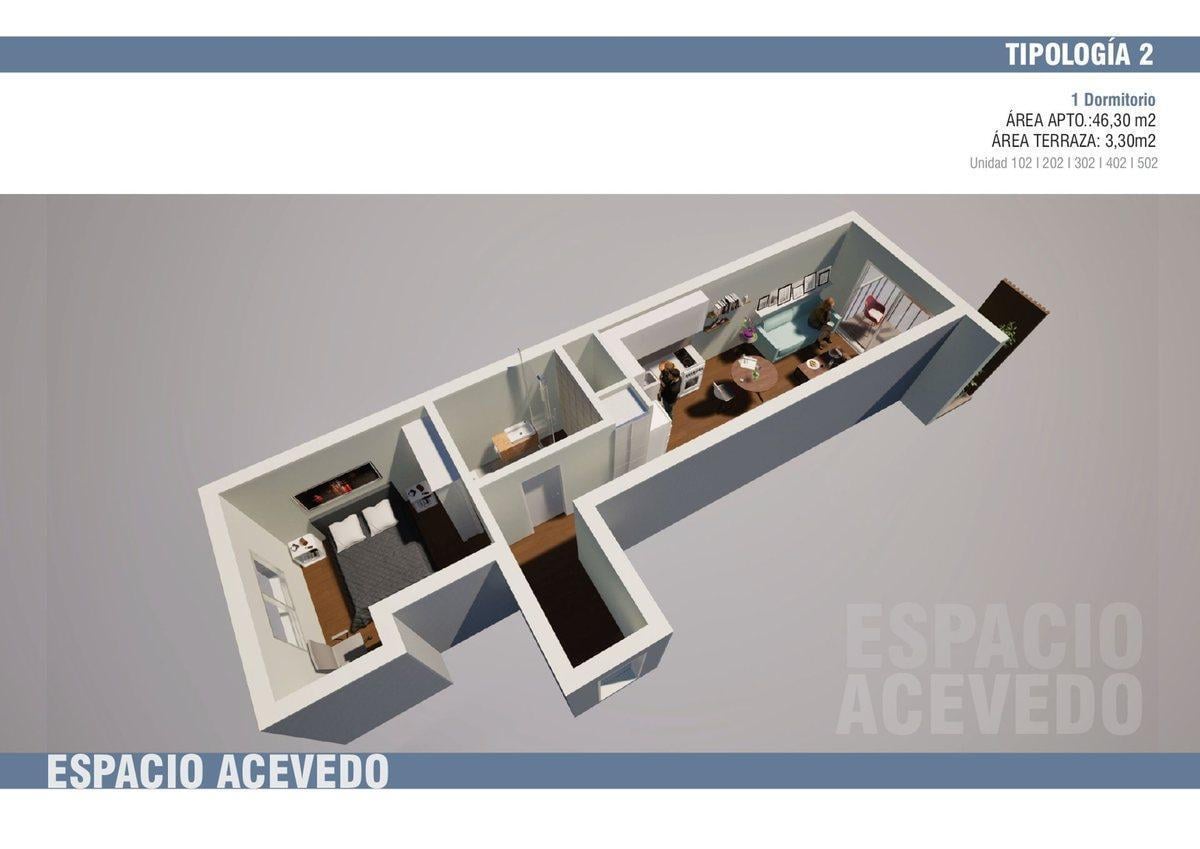Foto de Venta tres cruces apartamento undormitorio frente, imagen 3