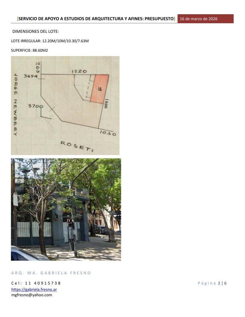 Foto de Lote . | JORGE NEWBERY 3700, imagen 2
