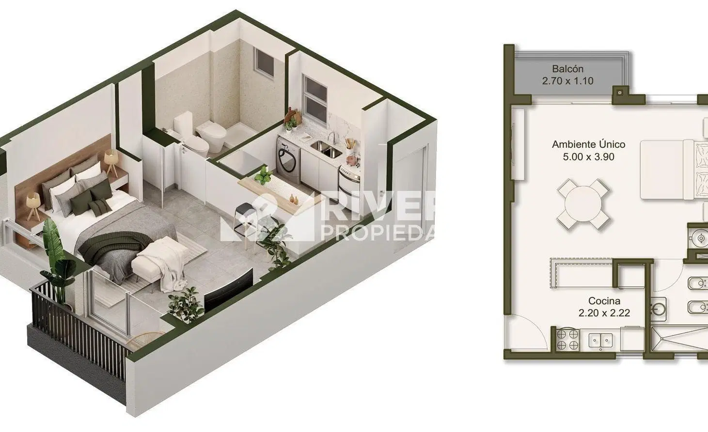 DEPARTAMENTO EN VENTA EN MORON SUR - 2 AMBIENTES 3