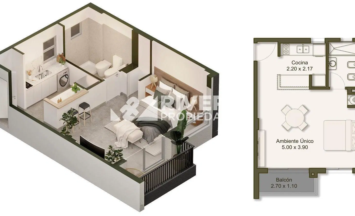 DEPARTAMENTO EN VENTA EN MORON SUR - 2 AMBIENTES 6