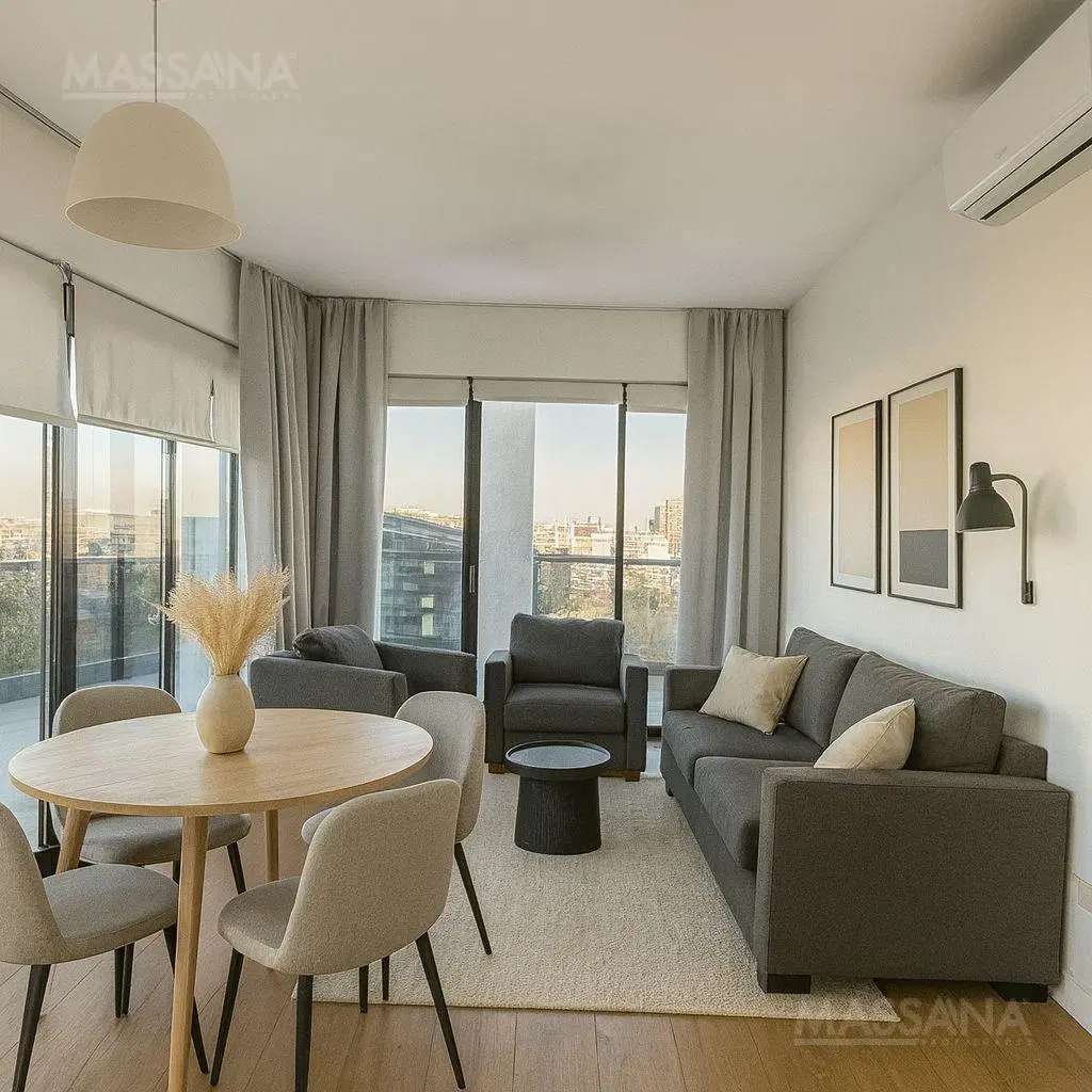Departamento 3 ambientes con cochera-piso alto -Amoblado y equipado - Diseñado por Arq Carlos Ott 2