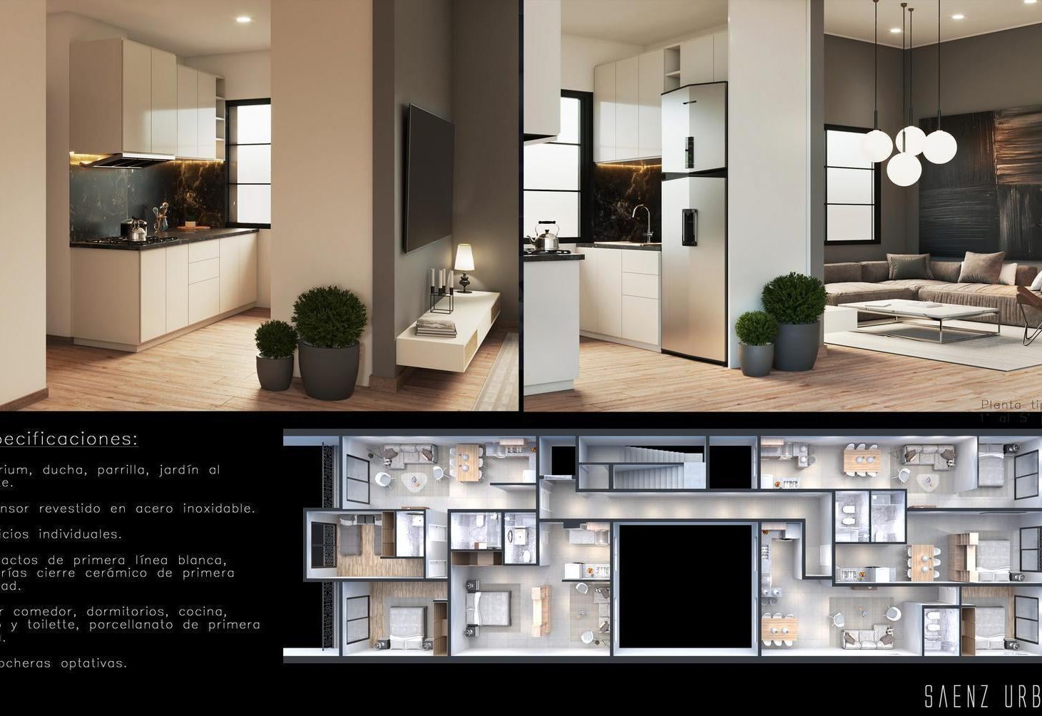 Departamento en venta en  construcción en Saenz Peña, Tres de Febrero.