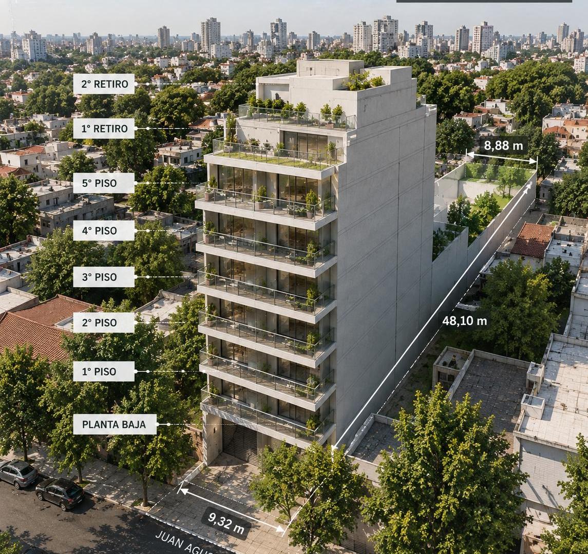 Foto de 1720 M2 CONSTRUIBLES PB + 5 PISOS + 2 RETIROS, imagen 4