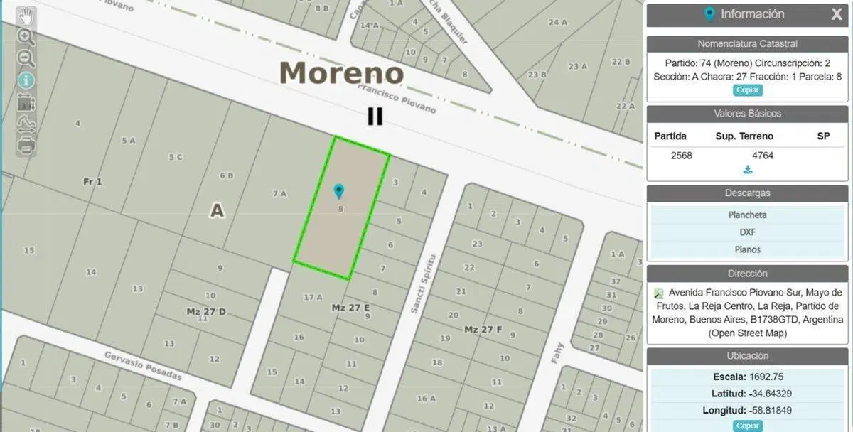 VENTA LOTE 850 M2 - LA REJA - MORENO 4