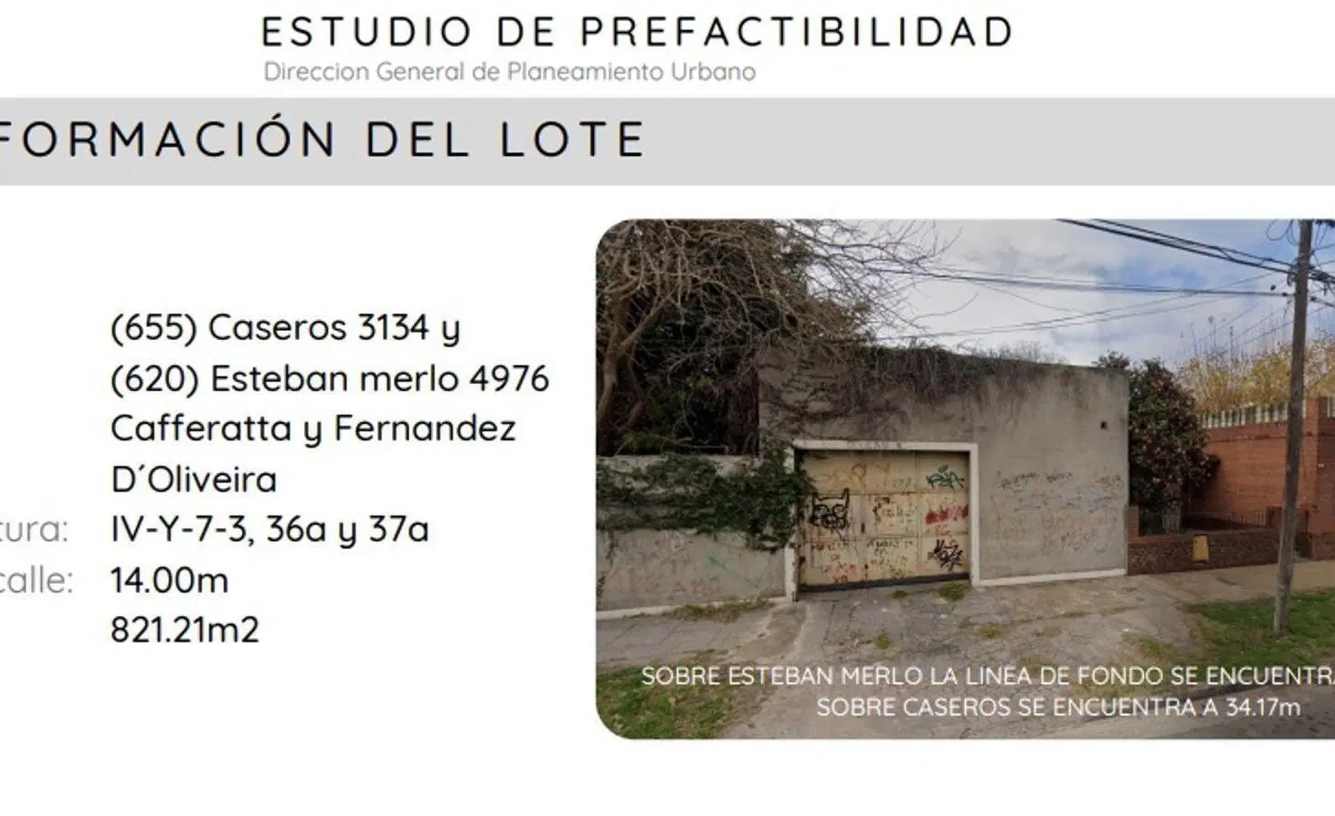 VENTA LOTES EN BLOQUE CASEROS 820 m2 IDEAL DESARR. 4