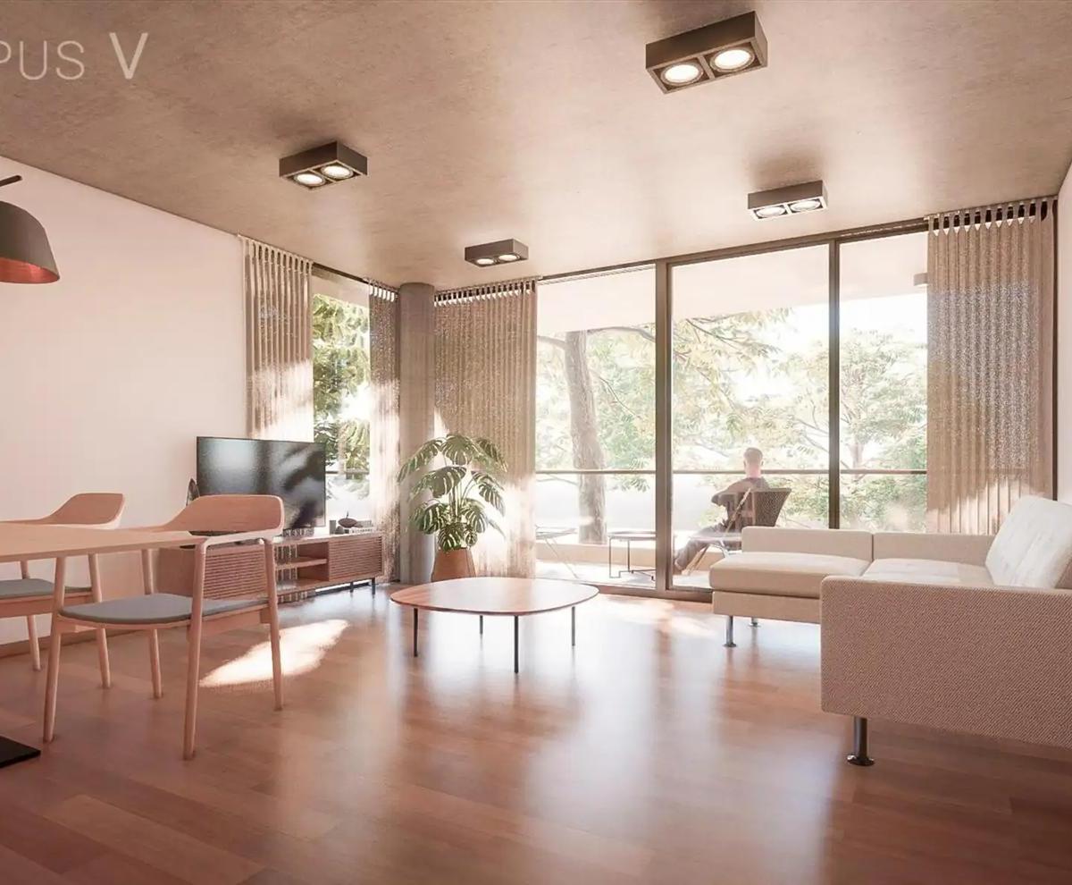 Foto de Excelente departamento de 2 ambientes con jardín y cochera en venta en Acassuso., imagen 3