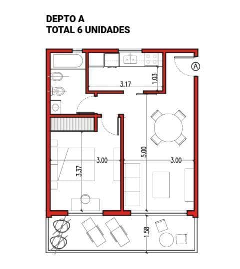 Foto de Gran departamento al frente de dos ambientes con balcón en Tigre, imagen 4