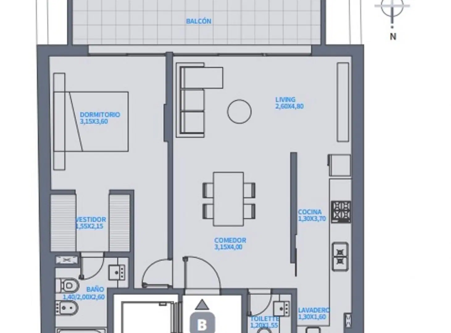 SE VENDE AMPLIO DEPARTAMENTO UN DORMITORIO PREMIUM 4
