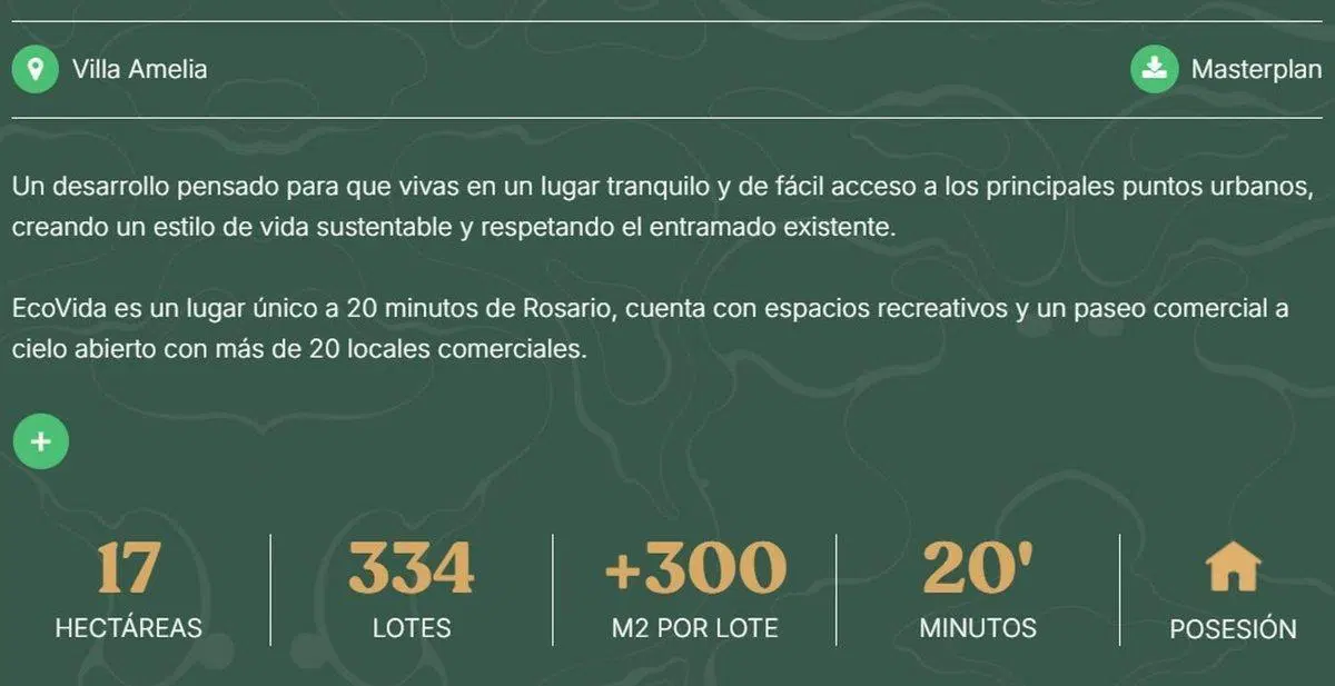 VENTA TERRENO ECOVIDA - VILLA AMELIA - 300MTS2 8